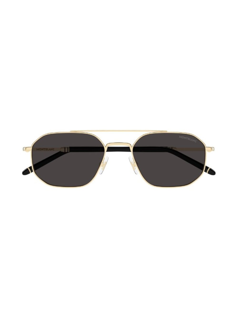 New Montblanc Men's Sunglasses Gold Grey Lens Metal Frame MB0481S 001 55 - Picture 2 of 3